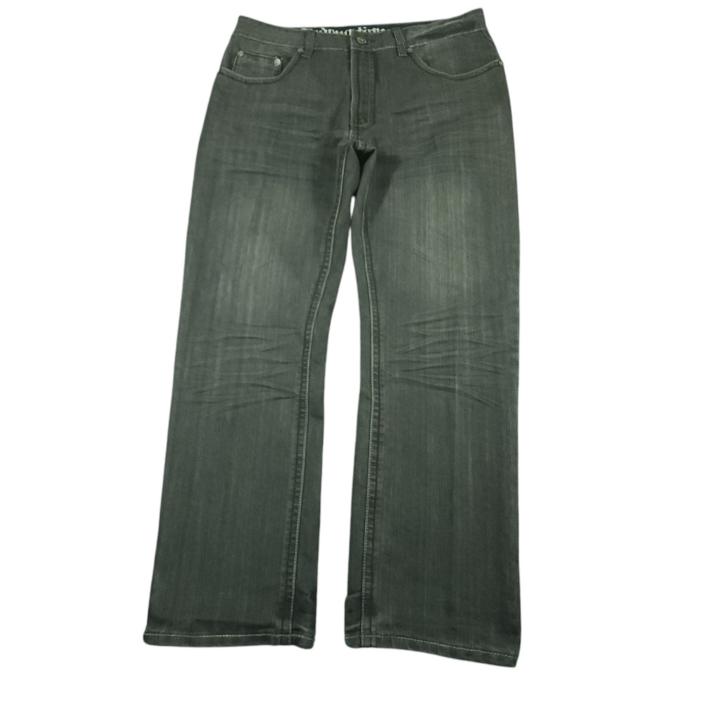 Redemption Jeans Mens 36x30 717 Straight Leg Mall Goth Grunge Flap Pocket Gray